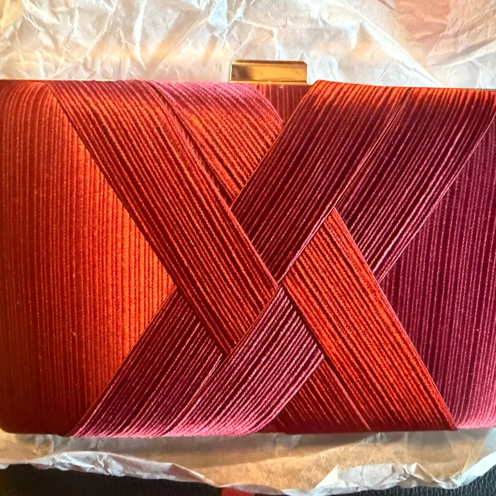Elegant Burgundy Clutch Bag